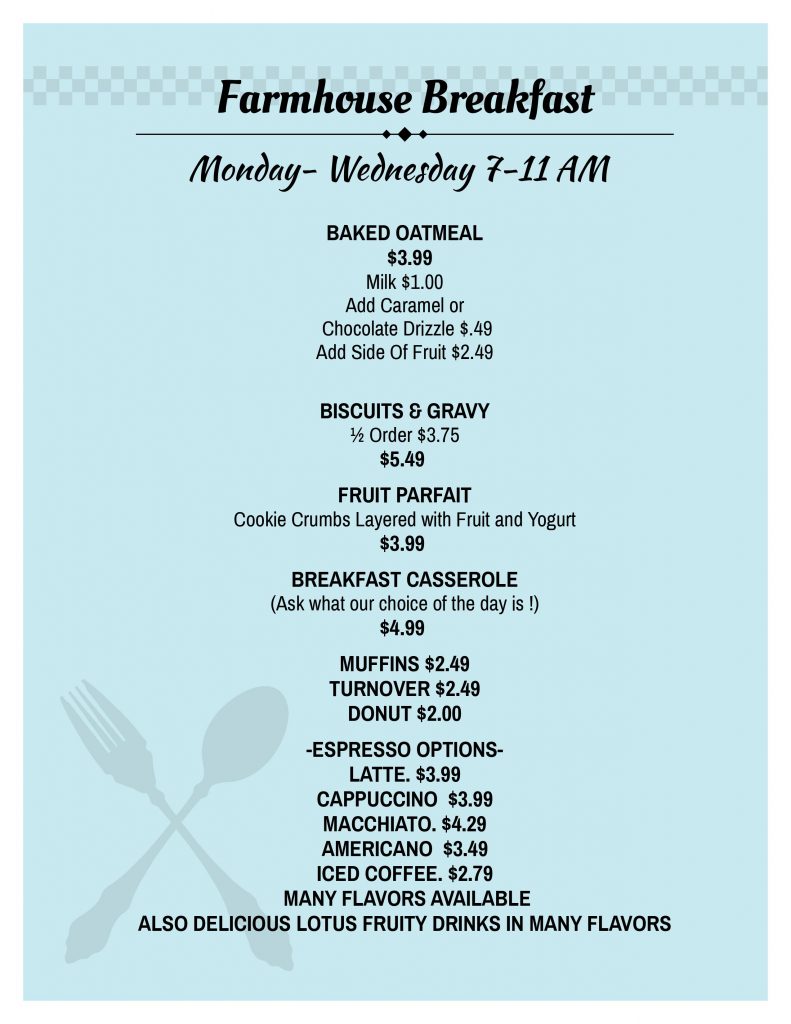 Mt. Vernon Location Farmhouse Bakery and Cafe